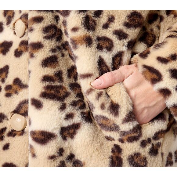 NWT Dennis Basso QVC 30th Anniversary Cheetah Faux Fur Coat, Size 3X, Rtail $175 - Picture 3 of 4